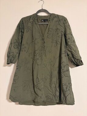 green emerald velvet dress Zara Cross Waist Jersey Dress-Hunter Green, Ikat